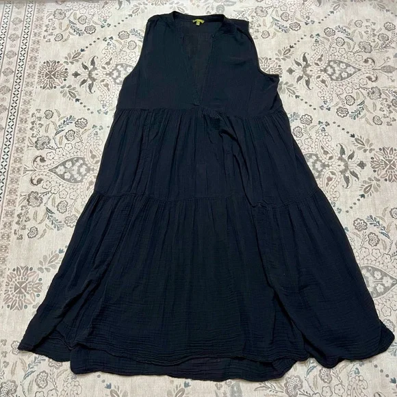 Celandine Anthropologie The Kallie Flowy Maxi Dress Black Size 3X - Picture 5 of 10